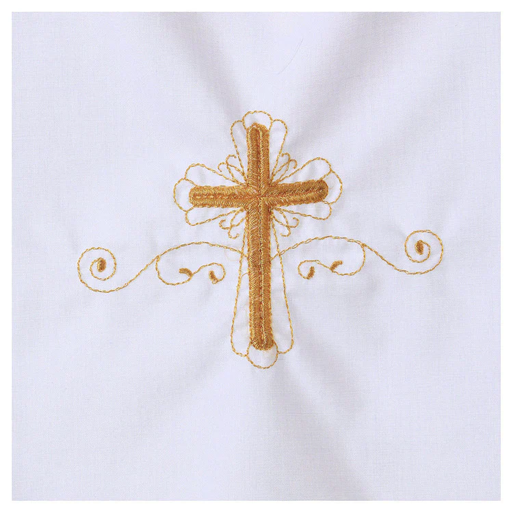 Veste Battesimo ricamo croce - immagine 3