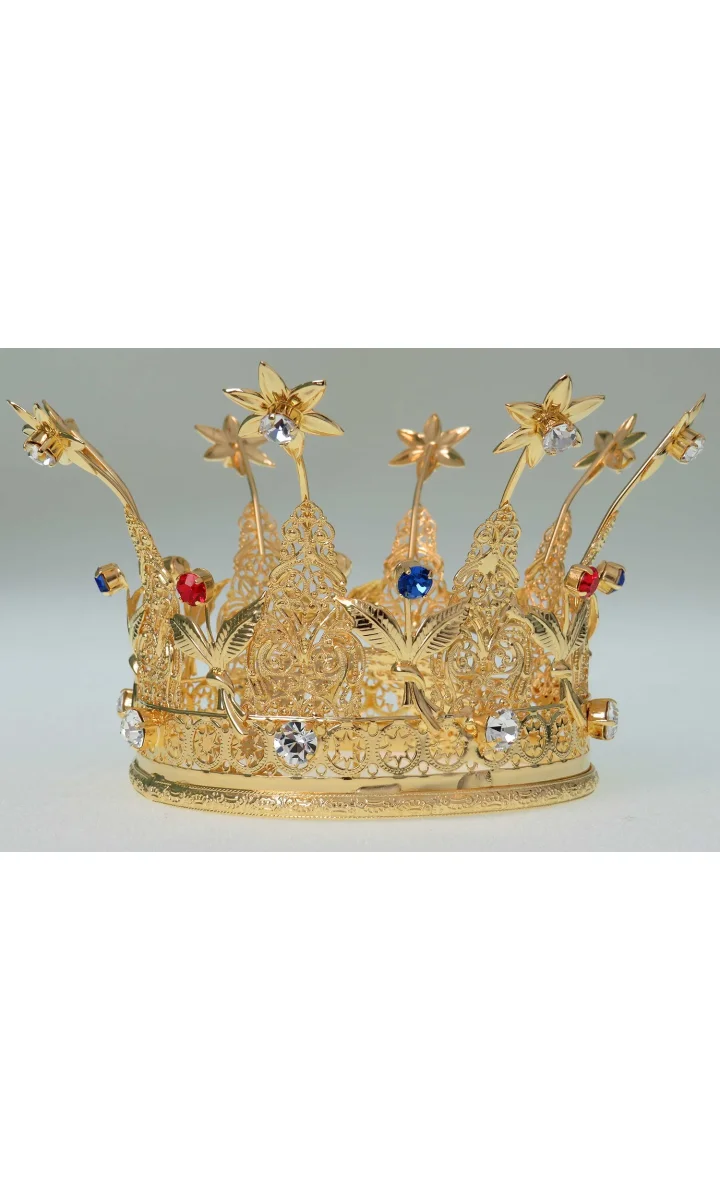 Corona principesca per statua religiosa 8 cm - immagine 2