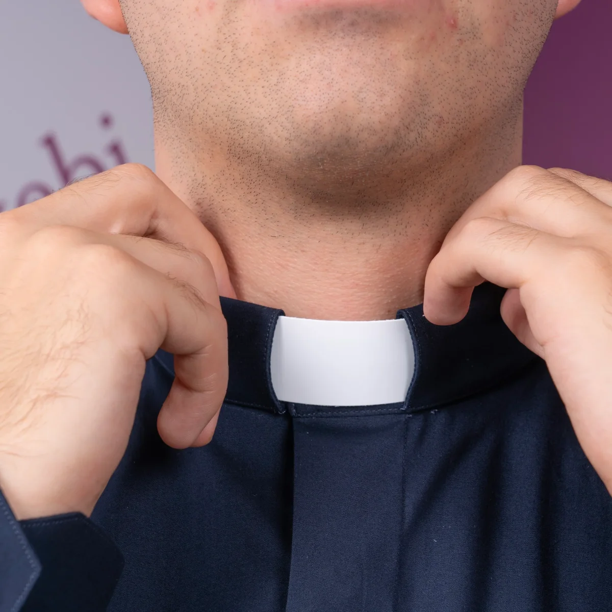 Camicia da Sacerdote Manica Lunga Collo Clergy Disponibile in 5 Colori Cotone 100% - immagine 3