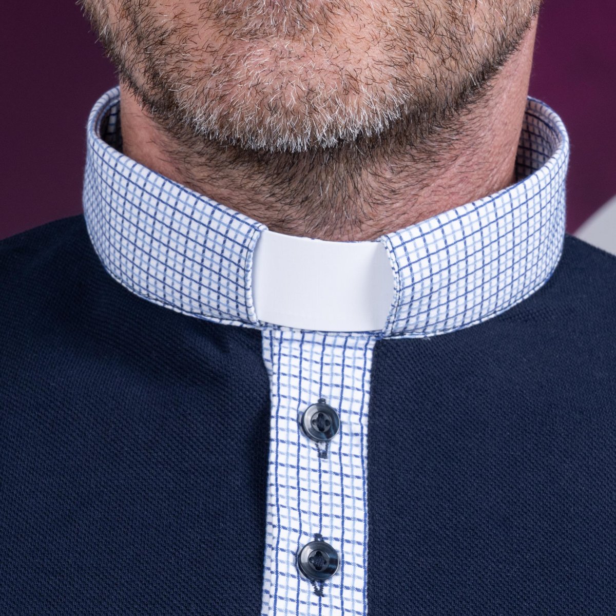 Polo da Prete Collo Clergy in 100% Cotone Leggero, Manica e Collo in Piquet - immagine 3