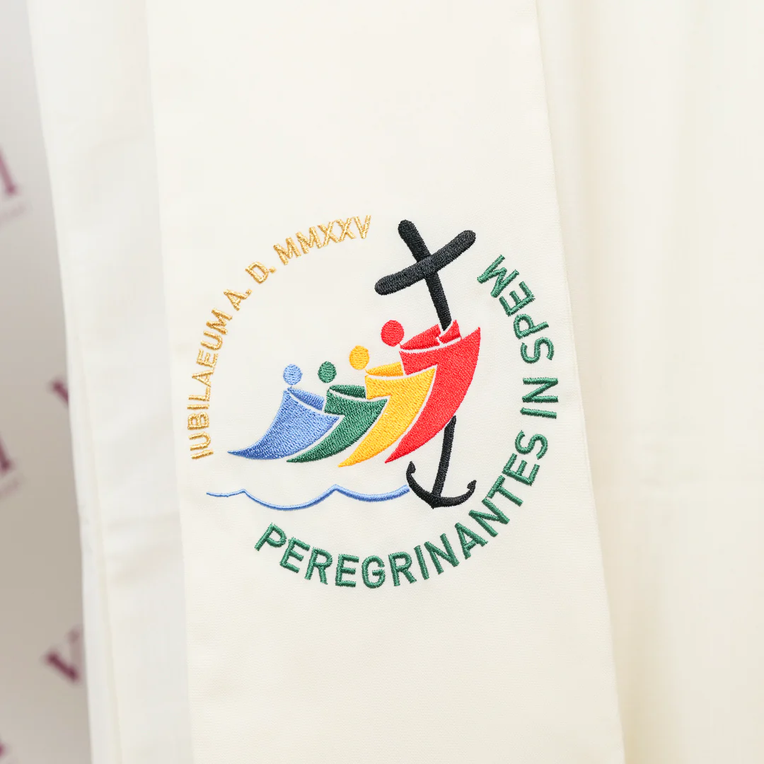 Stola Sacerdotale 4 Colori Liturgici Ricamo Logo Ufficiale GIUBILEO 2025 - immagine 5
